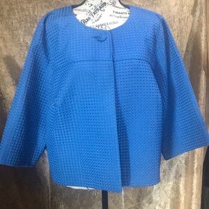 Women  dress or casual jacket, color Blue size XL one button closure.